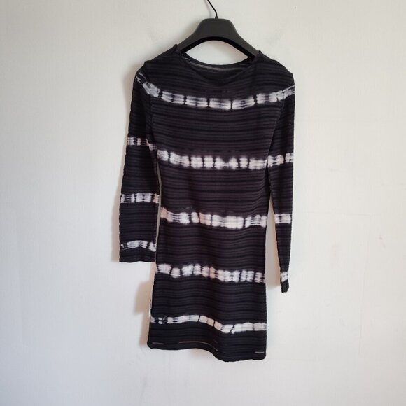 Ladies SZ XS Inc Black Tie-Dye Long-Sleeve Sweater - Picture 2 of 3